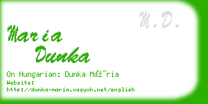 maria dunka business card